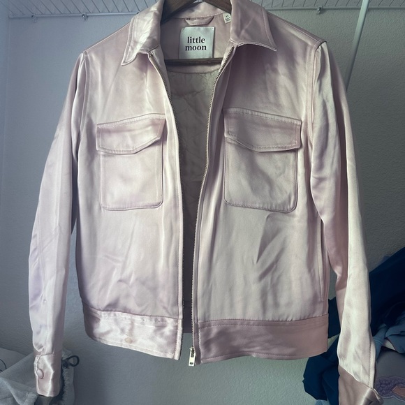 Little Moon Blush Satin Jacket - Picture 1 of 3